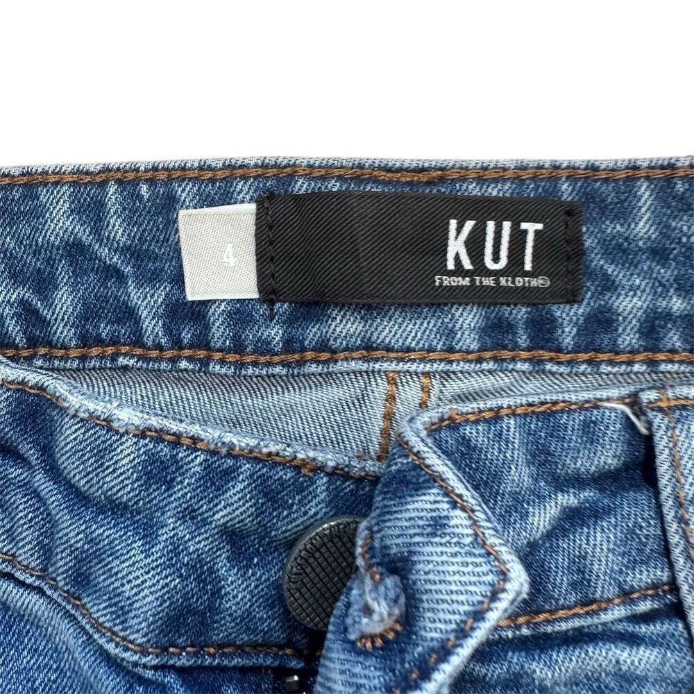 EUC Kut from the Kloth Jane High Rise Distressed Denim Shorts Size 4 - Picture 4 of 4